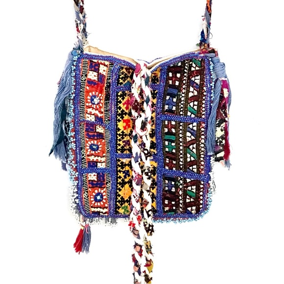imayin Handbags - imayin Luxury Ethnic Handcraft Beaded Patchwork Crossbody Bag EUC